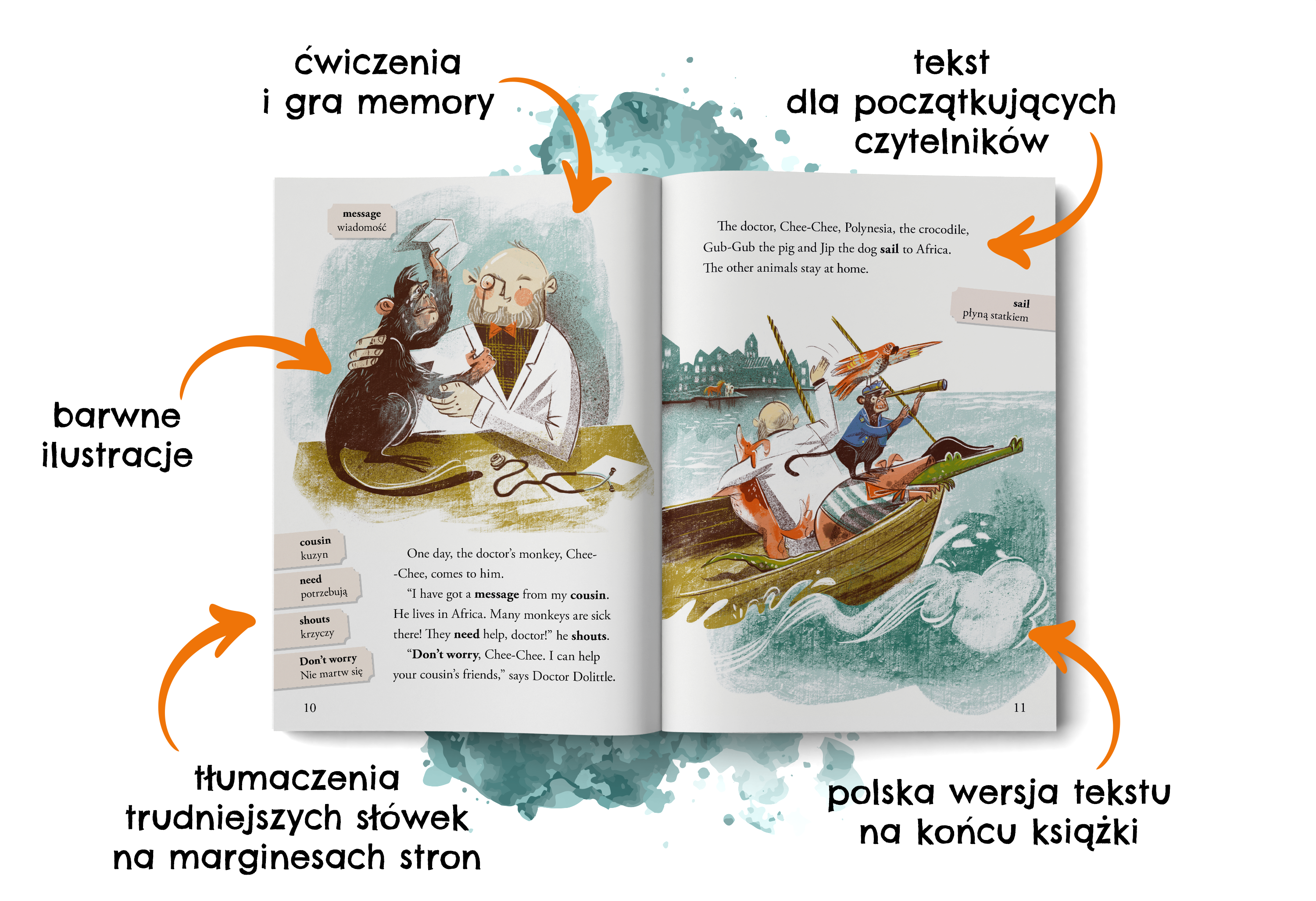Montessori. Karty sensoryczne. Zwierzęta  2+ | Dotknij i poczuj - wypukłe elementy!
